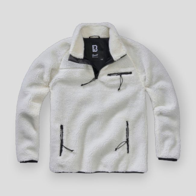 Sweat zip polaire blanc - Brandit