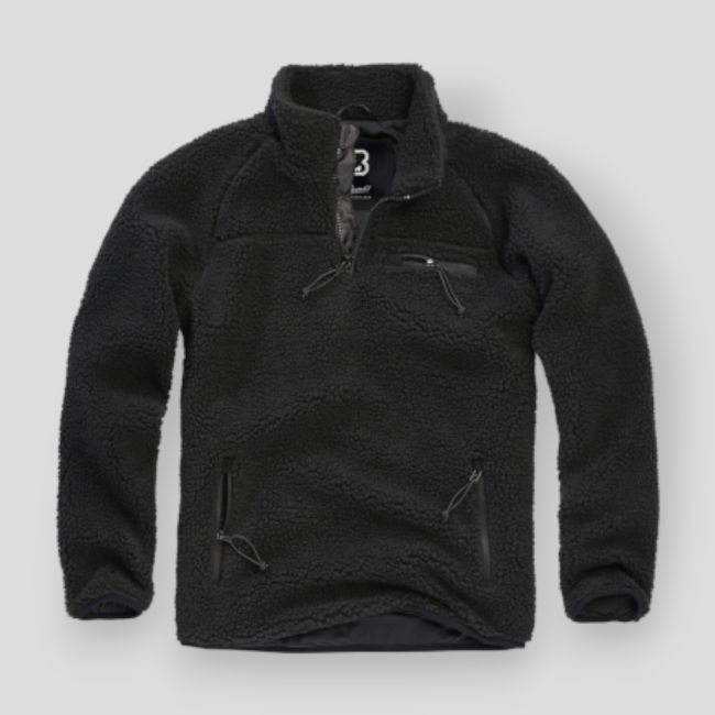 Fleece sweatshirt met rits zwart - Brandit