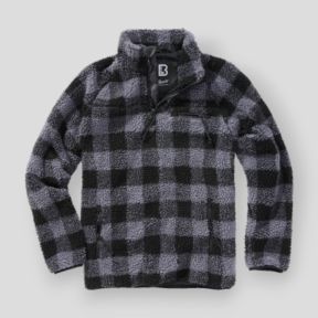 Sweat zip polaire noir/gris - Brandit