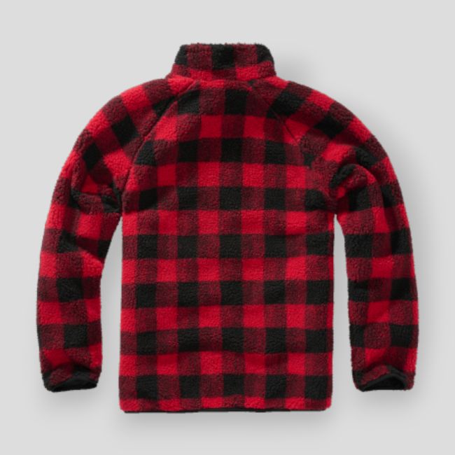 Sweat zip polaire rouge/noir - Brandit