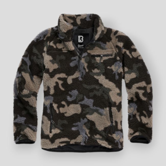 Sweat zip polaire darkcamo - Brandit
