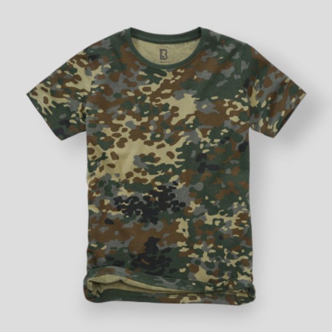Kinder-T-Shirt Camo Flecktarn - Brandit