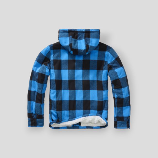 Veste à capuche carreaux noir/bleu - Brandit