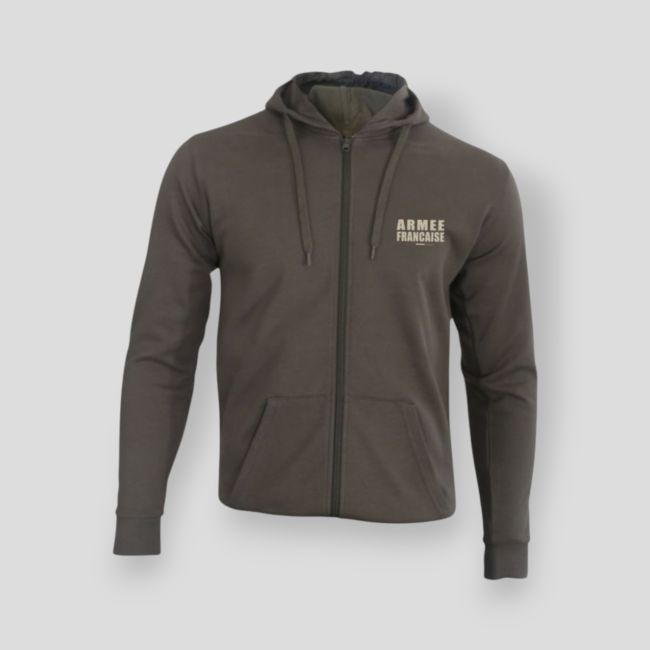 Sudadera con cremallera Armée Française BV - Caqui - Summit Outdoor Lifestyle