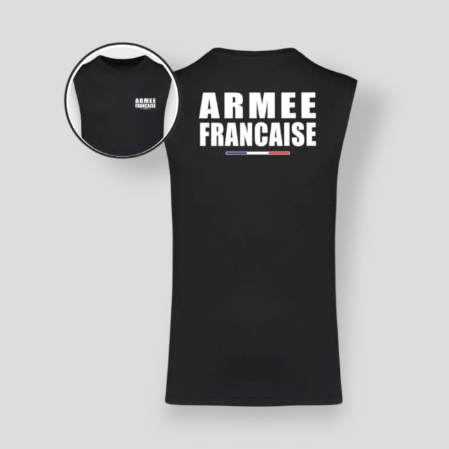 Camiseta sin mangas 145g Armée Française - Negro - Summit Outdoor Lifestyle