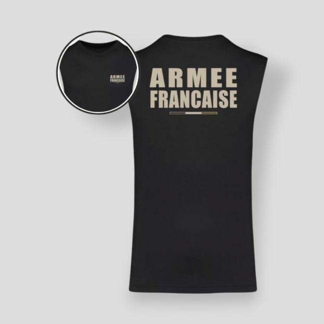 Camiseta sin mangas 145g Ejército Francés BV - Negro - Summit Outdoor Lifestyle