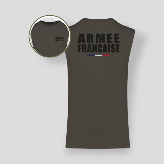 Koszulka bez rękawów Armée Française Dark - Khaki - Summit Outdoor Lifestyle