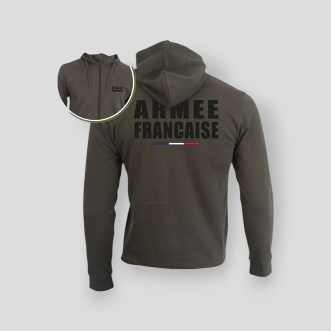 Felpa con zip Esercito Francese - Kaki - Summit Outdoor Lifestyle
