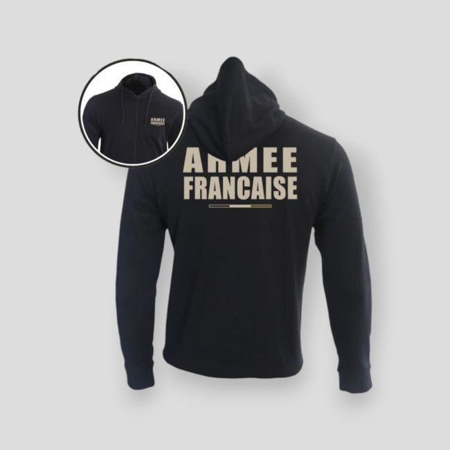 Sweatshirt mit Reißverschluss Armée Française BR - Schwarz - Summit Outdoor Lifestyle
