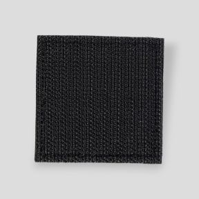 Quadratischer 3D-Stoff-Patch Blutgruppe O+ mit Klett - Schwarz