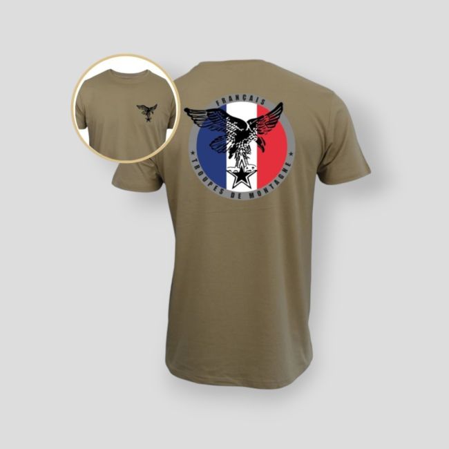 T-shirt 190g Troupes de Montagne France - Coiote - Summit Outdoor Lifestyle