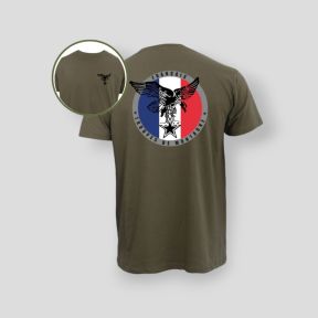 T-shirt 190g Troupes de Montagne France - Kaki - Summit Outdoor Lifestyle