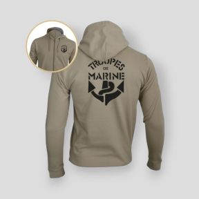 Sweatshirt met rits Marinetroepen - Light Sand - Summit Outdoor Lifestyle