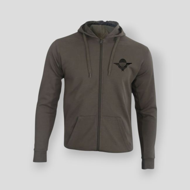 Sweat-shirt zippé Troupes Aéroportées France - Kaki - Summit Outdoor Lifestyle