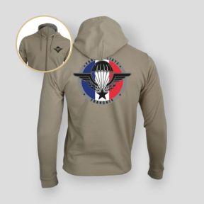 Sweat-shirt com fecho de correr Tropas Aerotransportadas França - Light Sand - Summit Outdoor Lifestyle