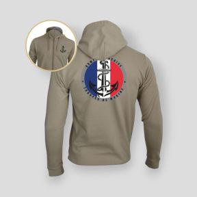 Sweat-shirt com fecho Troupes de Marine France - Light Sand - Summit Outdoor Lifestyle