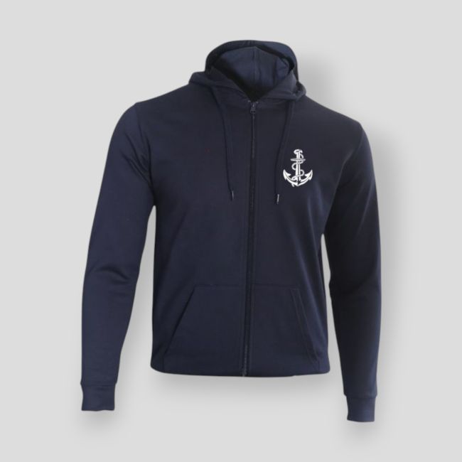 Sweatshirt met rits Troupes de Marine Frankrijk - Marineblauw - Summit Outdoor Lifestyle
