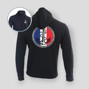 Sweatshirt met rits Troupes de Marine France - Marineblauw - Summit Outdoor Lifestyle