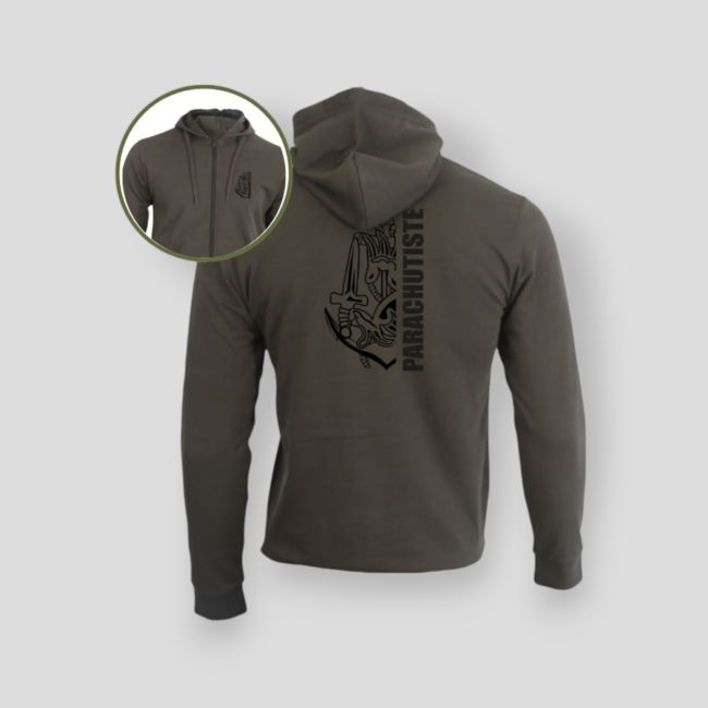 Sweat-shirt zippé Parachutiste Colo - Kaki - Summit Outdoor Lifestyle