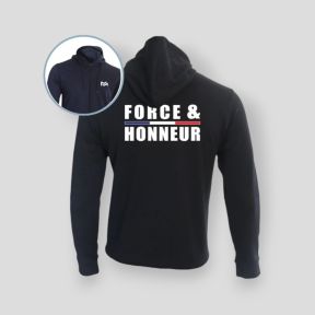 Sweatshirt mit Reißverschluss Force & Honeur Einfassung - Marineblau - Summit Outdoor Lifestyle