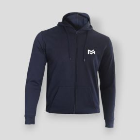 Felpa con zip Force & Honneur Liseré - Blu Navy - Summit Outdoor Lifestyle