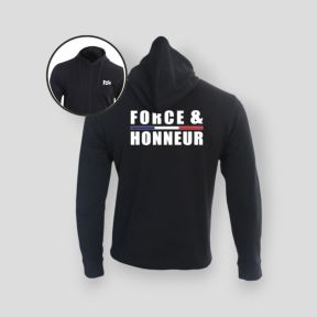 Sweatshirt mit Reißverschluss Force & Honeur Einfassung - Schwarz - Summit Outdoor Lifestyle
