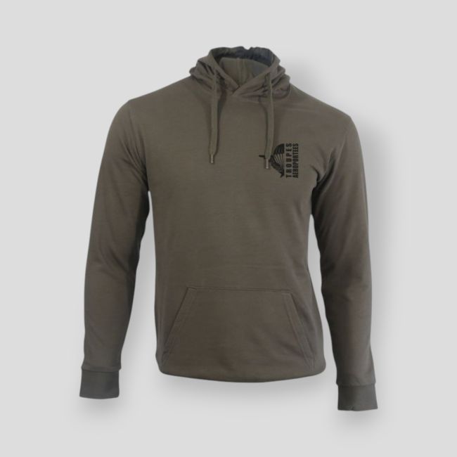 Sudadera con cremallera Troupes Aéroportées Design - Caqui - Summit Outdoor Lifestyle