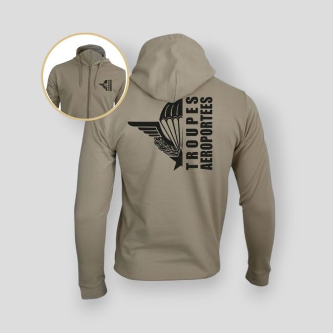 Felpa con zip Troupes Aéroportées Design - Light Sand - Summit Outdoor Lifestyle