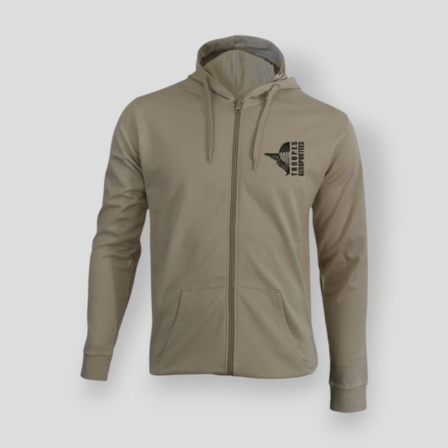 Sweat-shirt zippé Troupes Aéroportées Design - Light Sand - Summit Outdoor Lifestyle