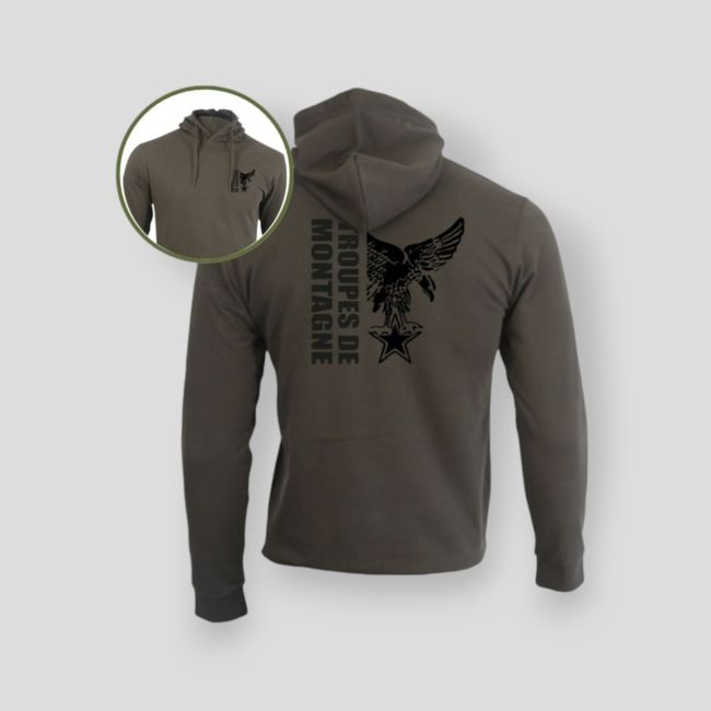 Sudadera con cremallera Tropas de Montaña Design - Caqui - Summit Outdoor Lifestyle