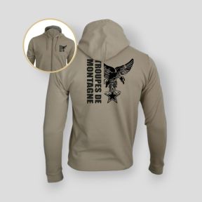 Sweatshirt met rits Bergtroepen Design - Light Sand - Summit Outdoor Lifestyle