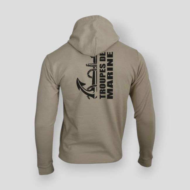 Bluza z kapturem na zamek Troupes de Marine Design - Light Sand - Summit Outdoor Lifestyle