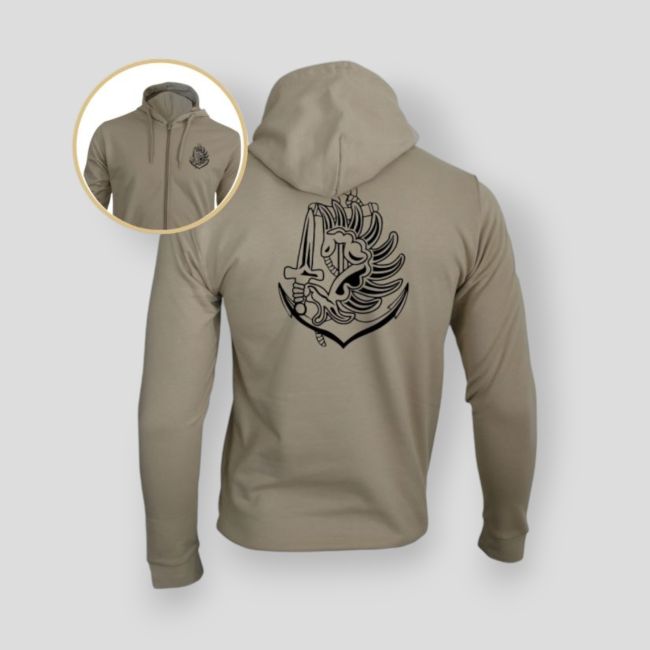 Sweat-shirt zippé Parachutiste Colo Design - Light Sand - Summit Outdoor Lifestyle