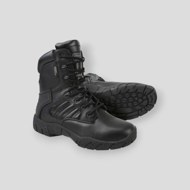Buty Tactical Pro 1 zamek skóra - Czarne - Kombat Tactical