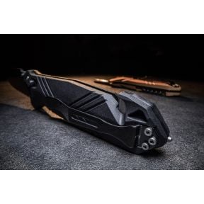 Couteau de poche C.A.C.® (lame dentelée) - Noir - TB Outdoor