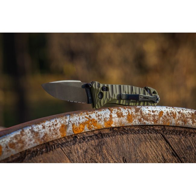 C.A.C.® S200 zakmes (getand lemmet) - Olijfgroen - TB Outdoor