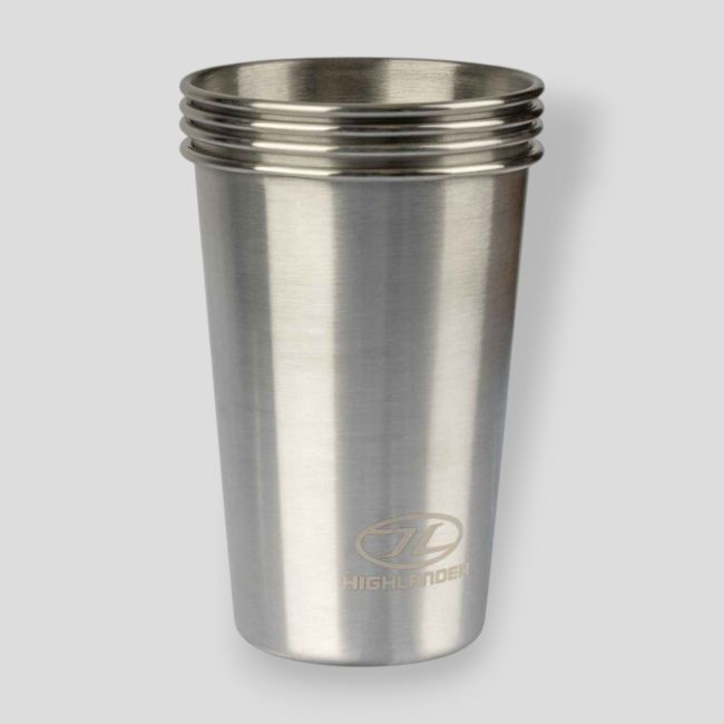 Juego de 4 vasos de acero inoxidable 500ml - Highlander Outdoor