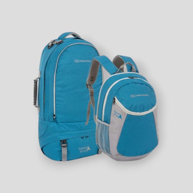 Plecak X-Plorer 60+20L - Niebieski - Highlander