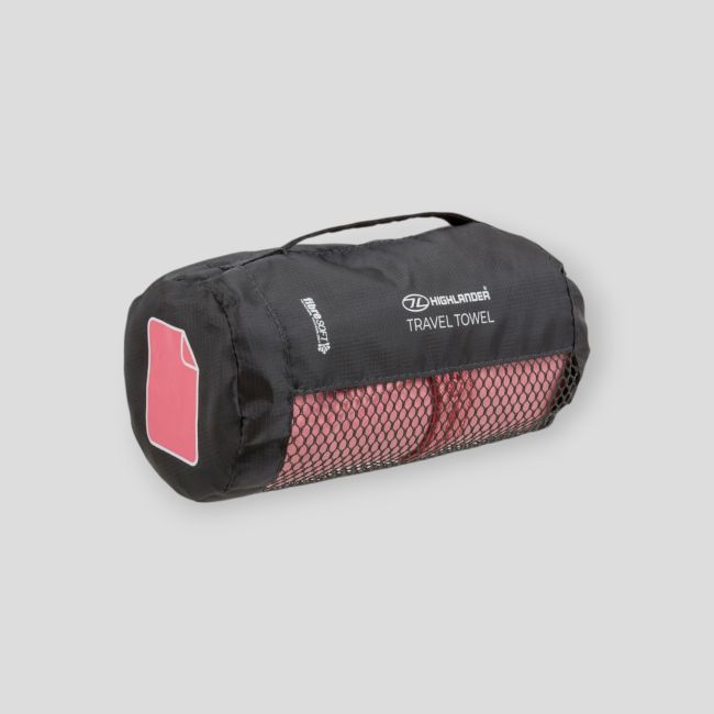 Toalla de microfibra suave 130x75cm - Rosa - Highlander Outdoor