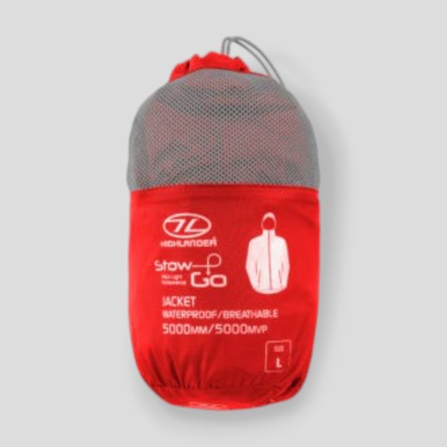 Waterdichte jas Stow & Go - Rood - Highlander