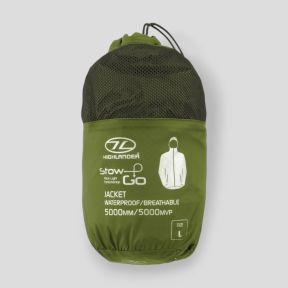 Casaco impermeável Stow & Go - Verde Oliva - Highlander Forces