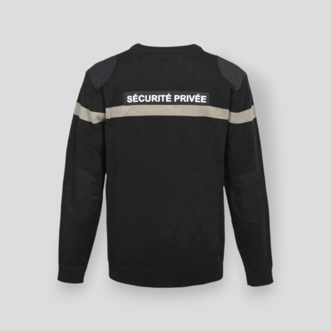 Pull avec bande grise Sécurité Privée EVO - Noir - CityGuard