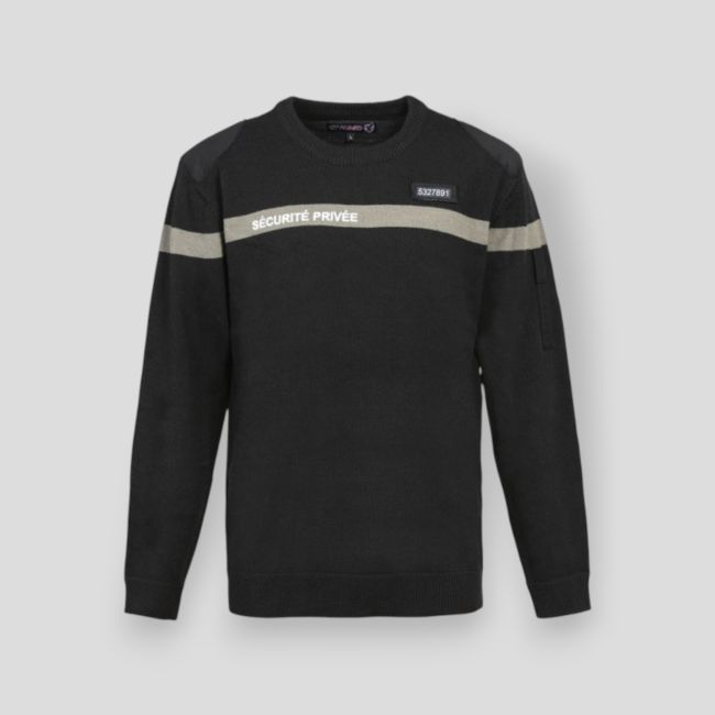 Jersey con banda gris Seguridad Privada EVO - Negro - CityGuard