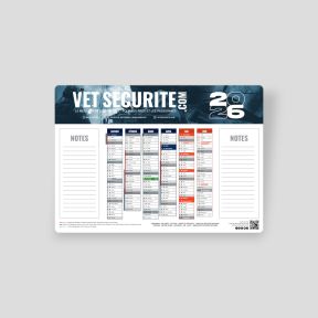 Kalender 2026 formaat A5 VET SECURITE