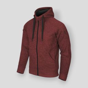 covert tactical hoodie (fullzip)® - melange red - helikon