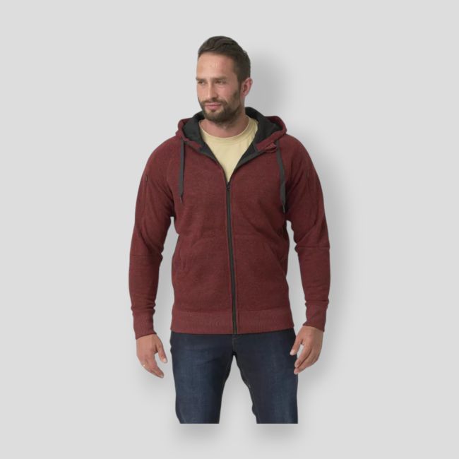 covert tactical hoodie (fullzip)® - melange red - helikon