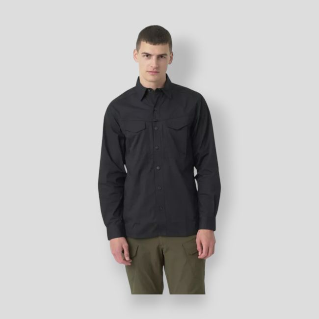 Defender MK2 koszula długi rękaw® - Polycotton Ripstop - Czarny - Helikon