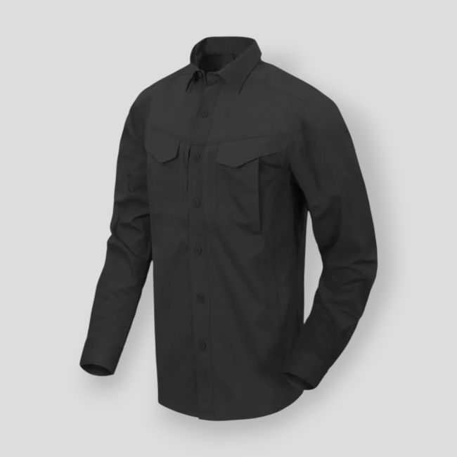 Defender MK2 koszula długi rękaw® - Polycotton Ripstop - Czarny - Helikon