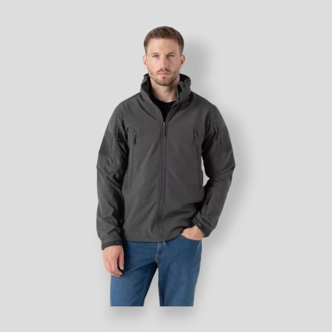 gunfighter jacket - shark skin windblocker - shadow grey - helikon