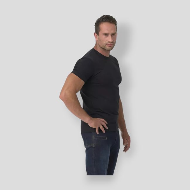 organic cotton t-shirt slim - black - helikon
